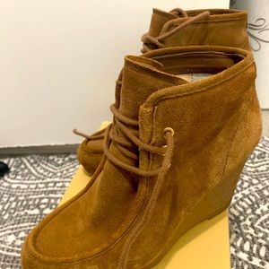 Michael Kors Dune Brown Suede Booties